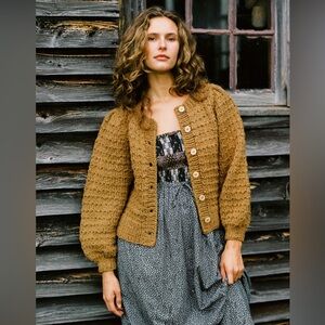 Christy Dawn Nola Cardigan in Toast. NWT.